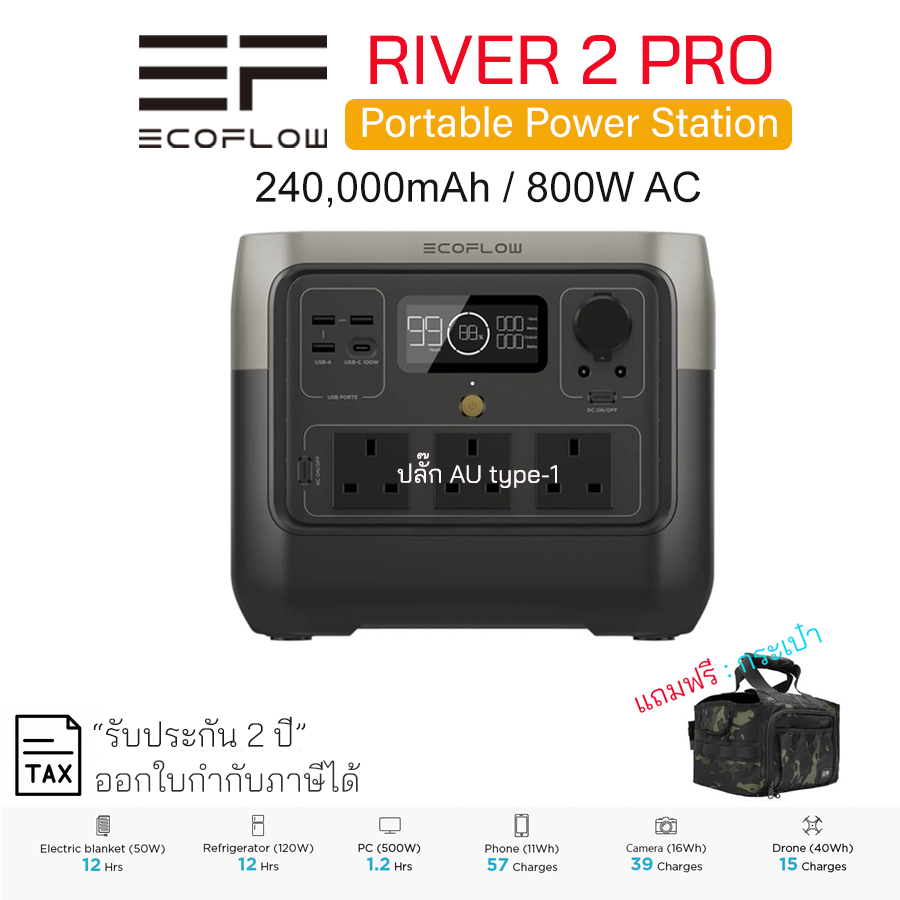 Ecoflow River 2 Pro Portable Power Station แบตเตอรี่สำรองพกพา สำหรับเดินทาง