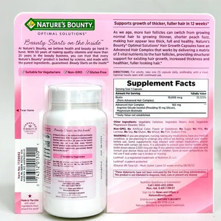 NATURE'S BOUNTY TIMAL SOUTIONS HAIR GROWTH 90แคปซูล วิตามินบำรุงผมให้ยาวไว