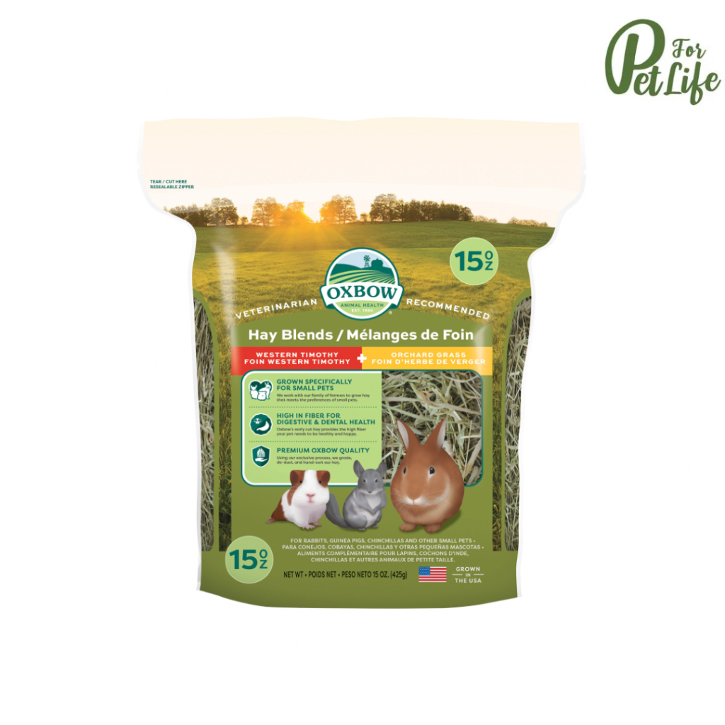 Oxbow Hay Blends – Western Timothy + Orchard Grass Hay หญ้าทีโมทีผสมออชาร์ดอ๊อกซ์โบว์ หญ้ากระต่าย แก