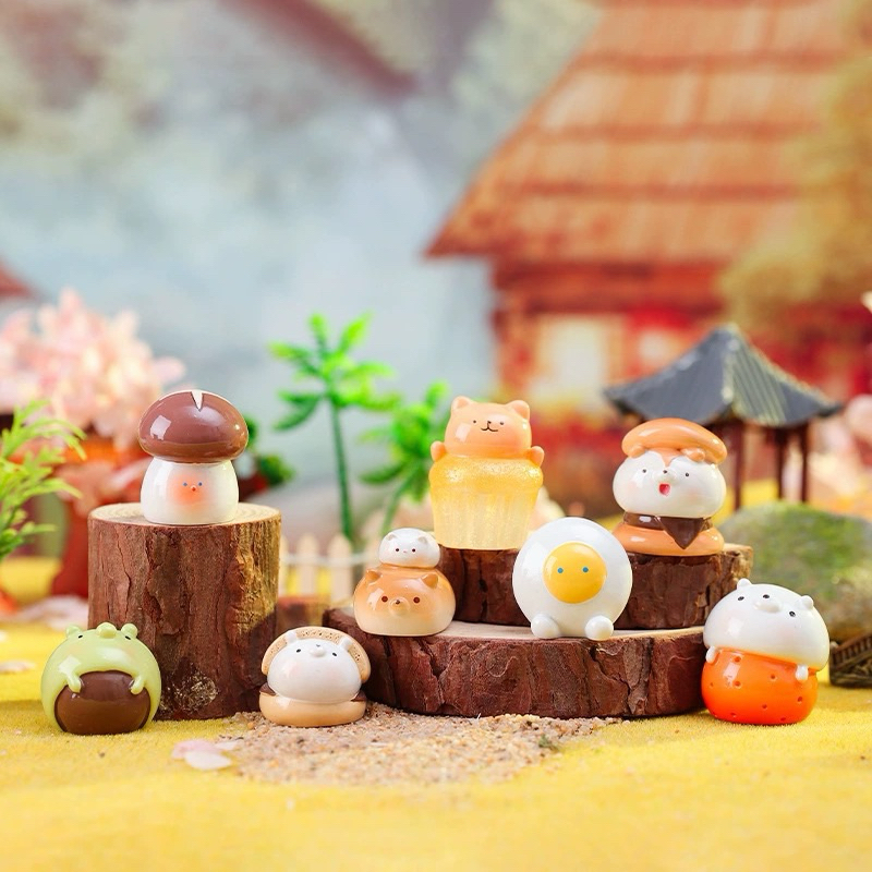 [พร้อมส่ง] สุ่ม สุ่มของกิน ของเล่นตกแต่งโต๊ะทำงาน ตุ๊กตาน่ารัก