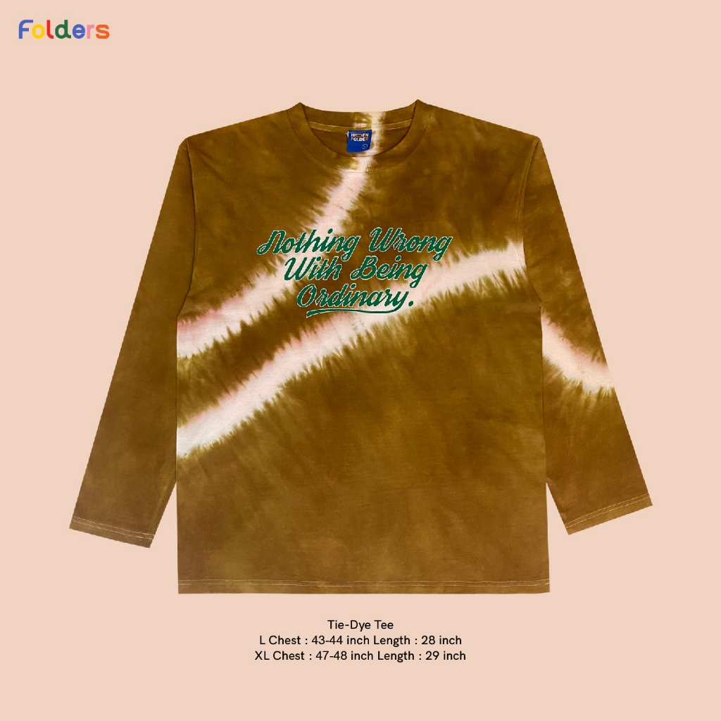 Hidden Folder (Nothing Wrong : Tie-dye) เสื้อยืดมัดย้อม แขนยาว แฮนแมด สีสันสดใส ใส่อยู่บ้าน วันหยุด