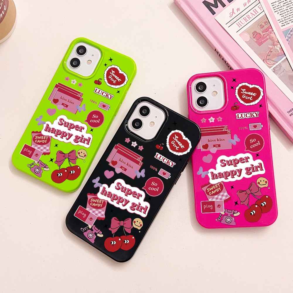 หุ้นไทย กรณีทาสีการ์ตูน for iPhone 11 XR 12 13 14 15 Pro Max 7 8 Plus XS Max 14 15 Pro 7P 8P SE เคสซิลิโคนทาสีคุณภาพสูง