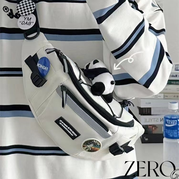 เวอร์ชันเกาหลี กระเป๋าคาดเอว เรียบง่าย กระเป๋ากันน้ํา จดหมาย