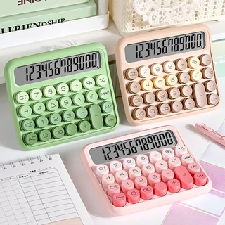 เครื่องคิดเลข 12 บิต สไตล์ไล่ระดับ น่ารัก ดูดี หน้าจอใหญ่ คีย์บอร์ดแบบกลไกทรงกลม ปิดอัตโนมัติหลังจากสแตนด์บาย 10 วินาที
