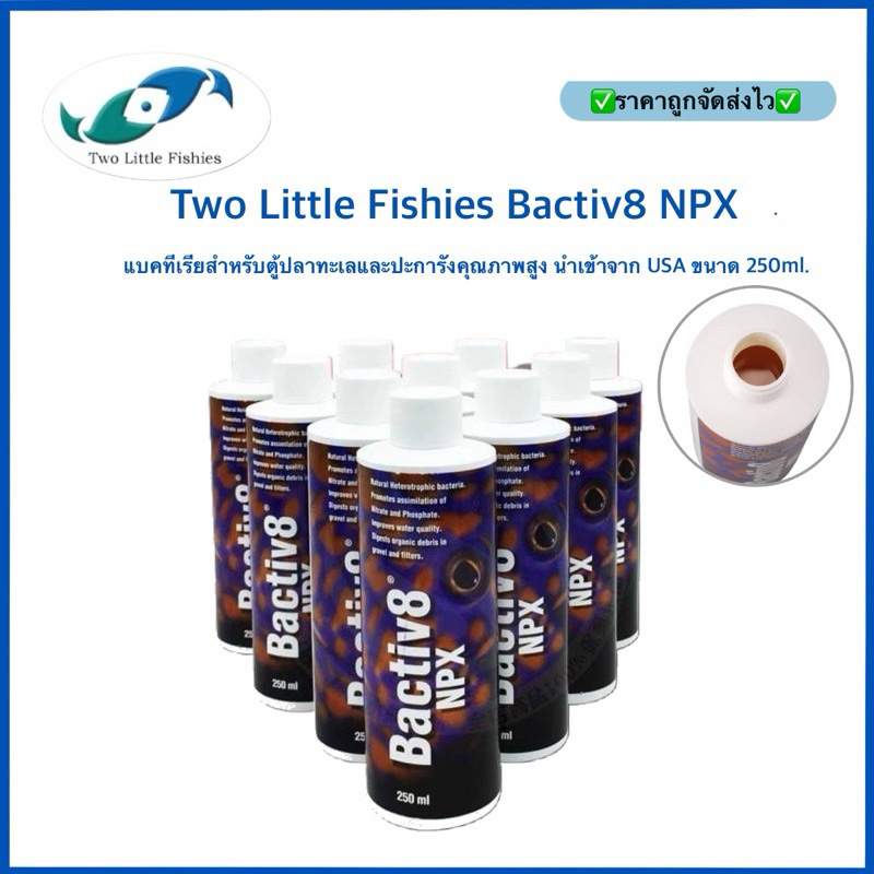 Two Little Fishies Bactiv8 NPX แบคทีเรียสำหรับตู้ปลาทะเลและปะการังคุณภาพสูง นำเข้าจาก USA ขนาด 250ml