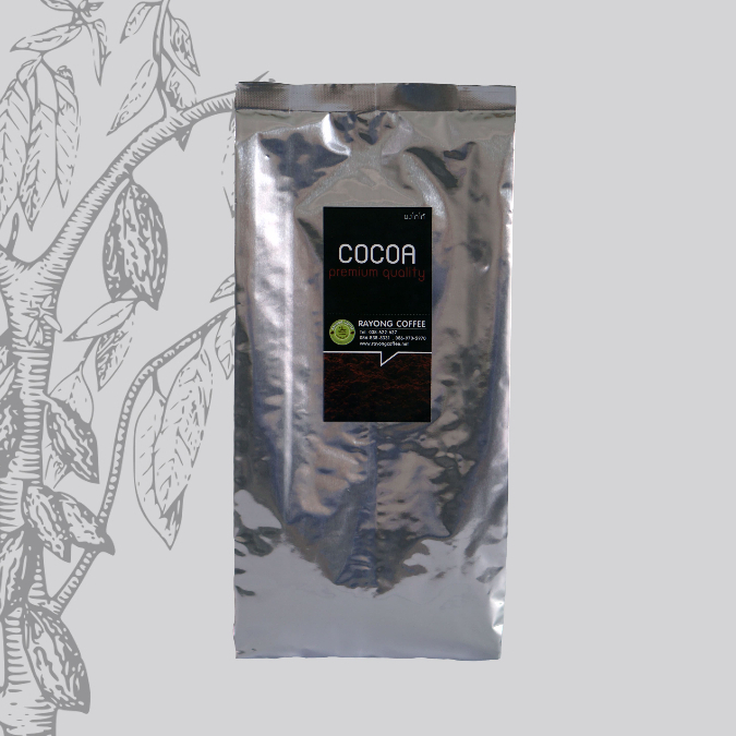 โกโก้​แท้ 100% สูตรพรีเมี่ยม ไม่ผสม​น้ำตาล Rayong Coffee ขนาด 500 กรัม