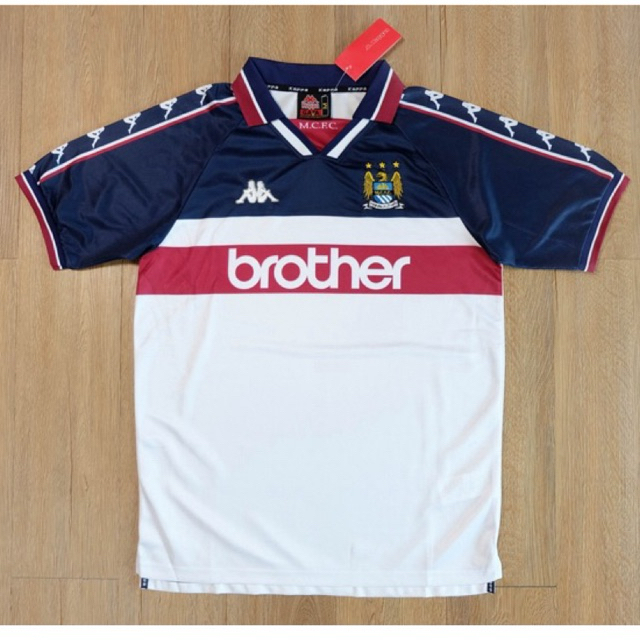 เสื้อฟุตบอลย้อนยุค ทีมแมนซิตี้ ปี 1998 เกรด AAA Retro Manchester City 1998