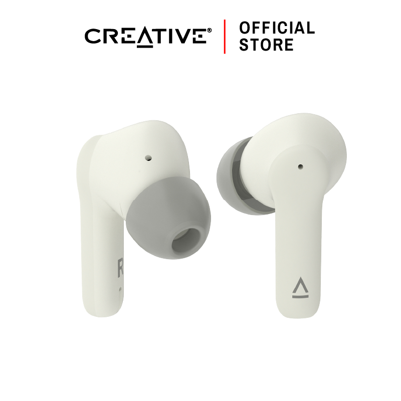 CREATIVE หูฟัง Zen Air Plus (สีครีม) หูฟังอินเอียร์แบบ True Wireless น้ำหนักเบา พร้อมด้วย Bluetooth® LE Audio