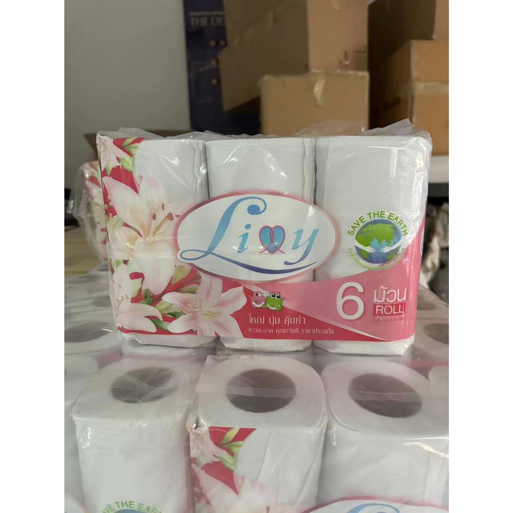 ทิชชู่ลิลลี่ Lily Vivy มายด์ โดเรม่อน ห่อละ 6 ม้วน สุดคุ้ม ทิชชู่ กระดาษชำระ
