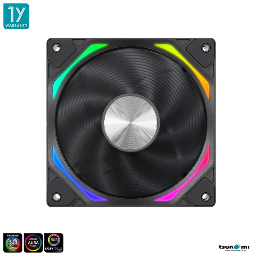 พัดลมระบายความร้อน Tsunami 1266 ARGB 12cm Cooling Fan x1 รับประกันสินค้า 1 ปี