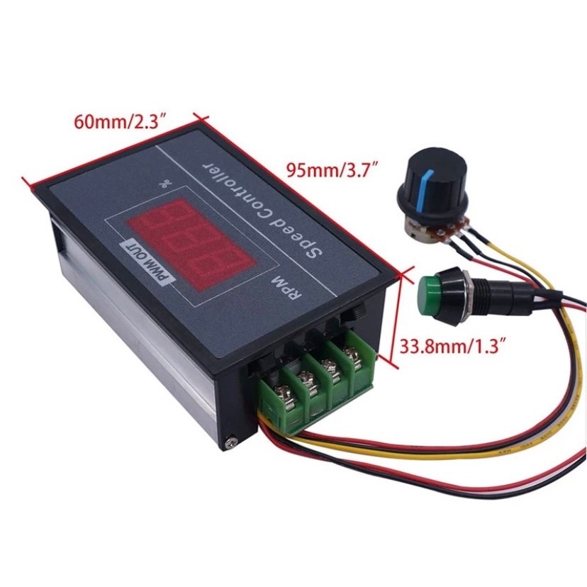 สวิตช์ควบคุมความเร็วมอเตอร์ DC 6-60V 12V 24V 36V 48V 30A PWM L118