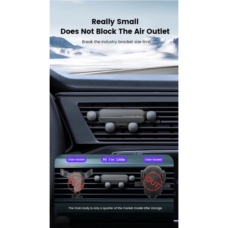 Little One Car Holder ที่ยึดมือถือในรถยนต์ ขาตั้งมือถือในรถยนต์ ที่ยึดมือถือ ที่จับมือถือ - รูปที่ 7
