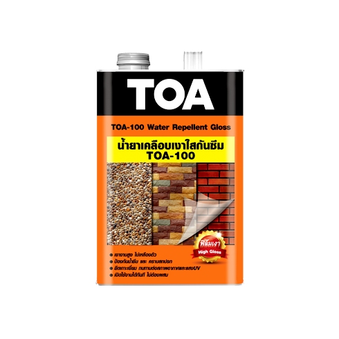TOA น้ำยาเคลือบเงาใสกันซึม TOA - 100 วอเตอร์ รีเพลแลนท์ กลอส 1 GL