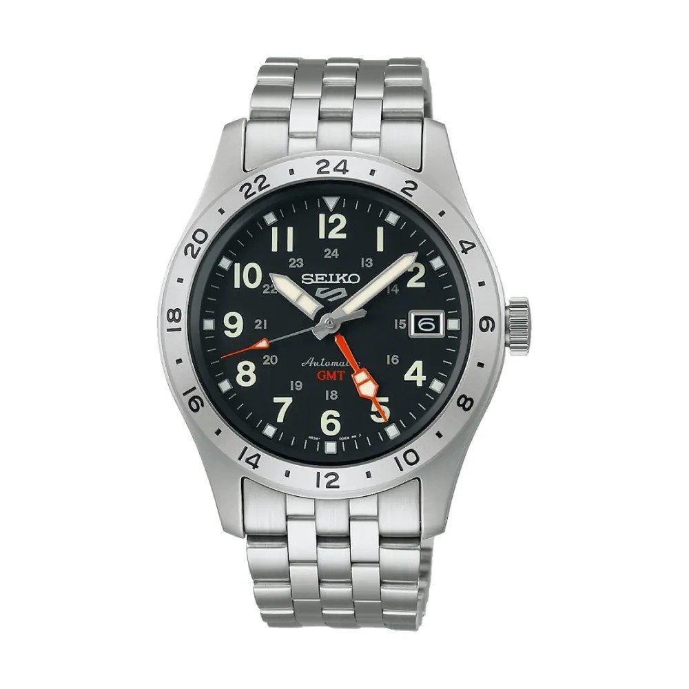 Seiko (ไซโก) นาฬิกาข้อมือ Seiko 5 Sports GMT Field Watch รุ่น SSK023K SSK025K ระบบอัตโนมัติ ขนาดตัวเรือน 39.40 มม.