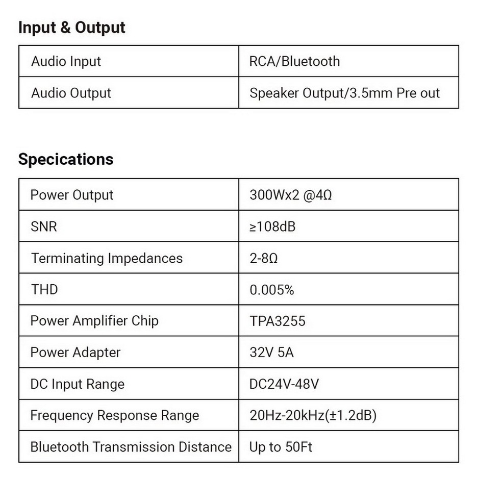 (ประกันศูนย์ไทย) Fosi Audio BT20A Pro เครื่องขยายเสียง Bluetooth Amplifier ขนาดเล็กแต่ทรงพลัง อัพเกรด Op-Amp ได้