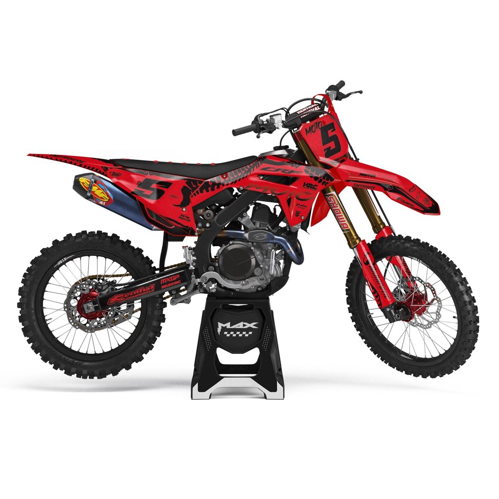 สติกเกอร์รถวิบาก CRF CR 110-450 cc ทั้งคัน พร้อมสติกเกอร์กระบอกโช๊ค ใส่ชื่อ เลขเบอร์ ได้ตามต้องการ