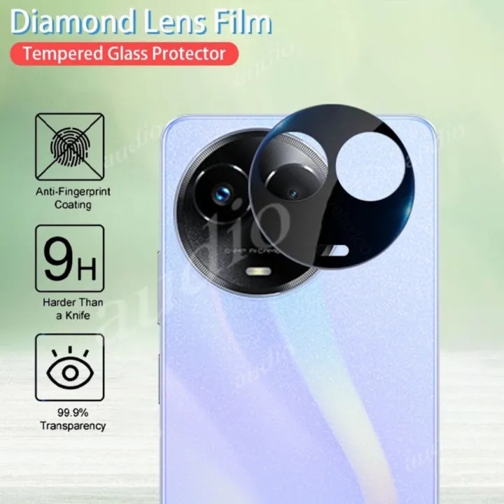 ฟิล์มกันกระแทก ฟิล์มกันรอยกล้อง ฟิล์มกระจกกล้อง สีดำ Realme C67