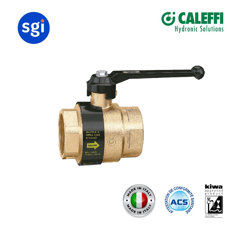 Caleffi บอลวาล์ว - Ball valve with built-in check valve
