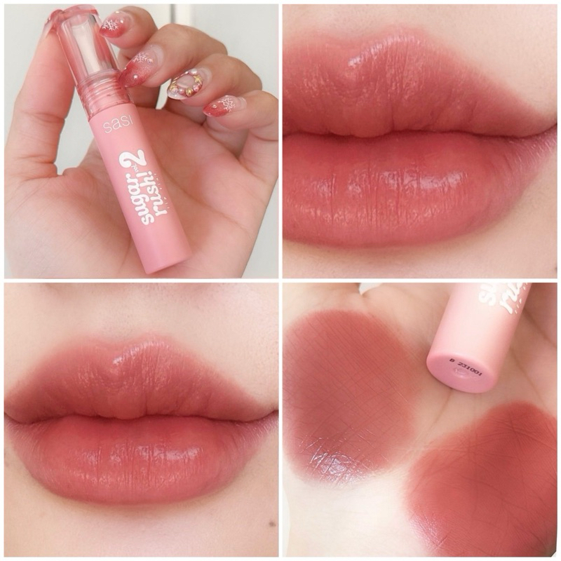 ลิปรุ่นใหม่ sasi Sugar Rush สี09 ตุ่นน้ำตาลอมแดงสวยมากก ฟินิชฉ่ำทาง่ายติดทน สีสวยชัดดดไม่ผิดหวังแน่น