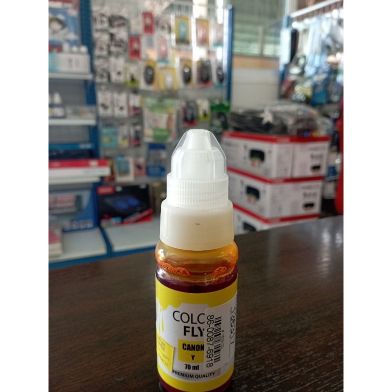 หมึก Canon Gl-790 ยี่ห้อ Colour  Fly ซื้อ 10 ขวดแถม 2 ขวด ราคารวมส่ง