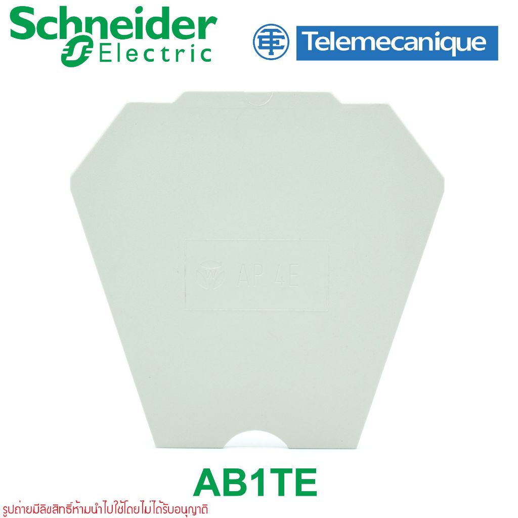 AB1TE Schneider Electric AP4E Terminal Blocks, Type AB1 End plate Gray, thickness 0.06 in. (1.5mm) E