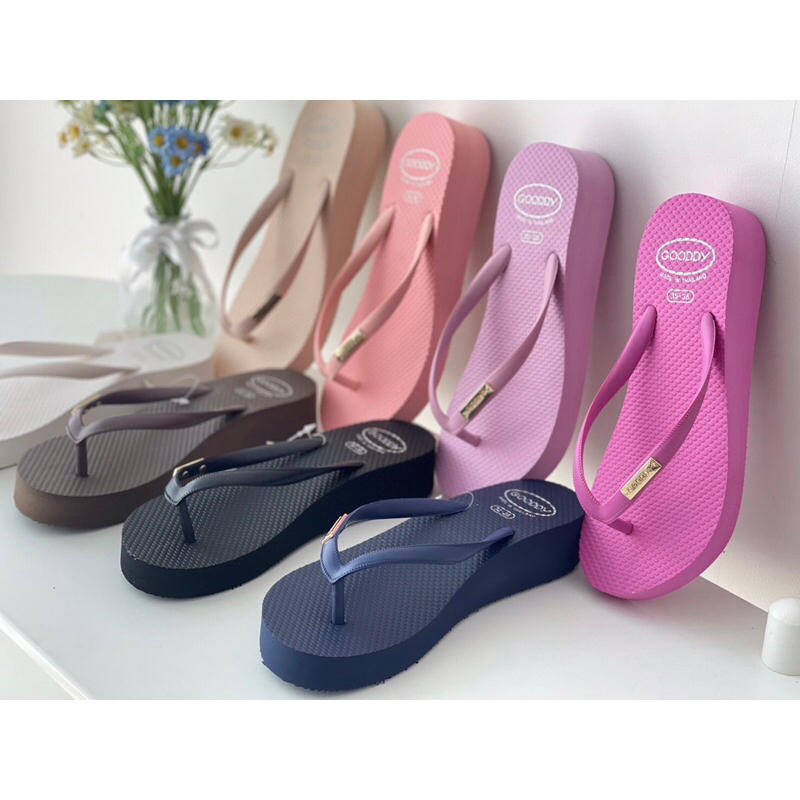 Awr 111 รองเท้าฟองน้ำส้นสูงอะไหล่GOODDY💥พร้อมส่ง💥