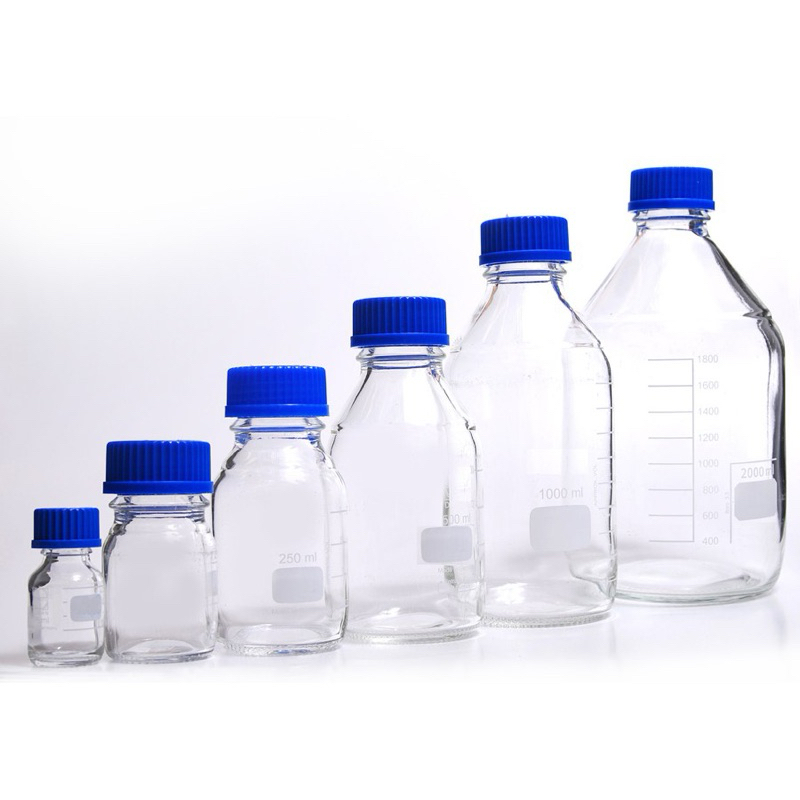 ขวดแก้วใส Duran Bottle Laboratory ขวดทดลอง ขวดแก้ว ขวดแก้วห้องแล็ป 25-2000ml Price/piece