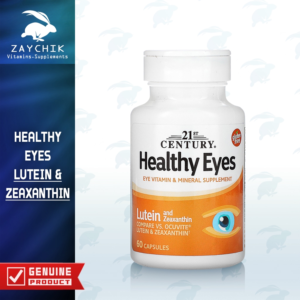 [พร้อมส่ง] 21st Century Healthy Eyes Lutein & Zeaxanthin เฮลตี้อาย ลูทีน ซีแซนทีน [ZAYCHIK]