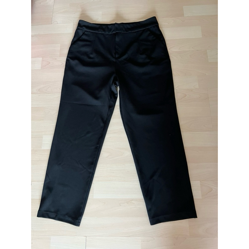 กางเกงทำงาน แบรนด์ MN Shop มือสอง สีดำ ตะขอหน้า สภาพ 99% ไซต์ XL