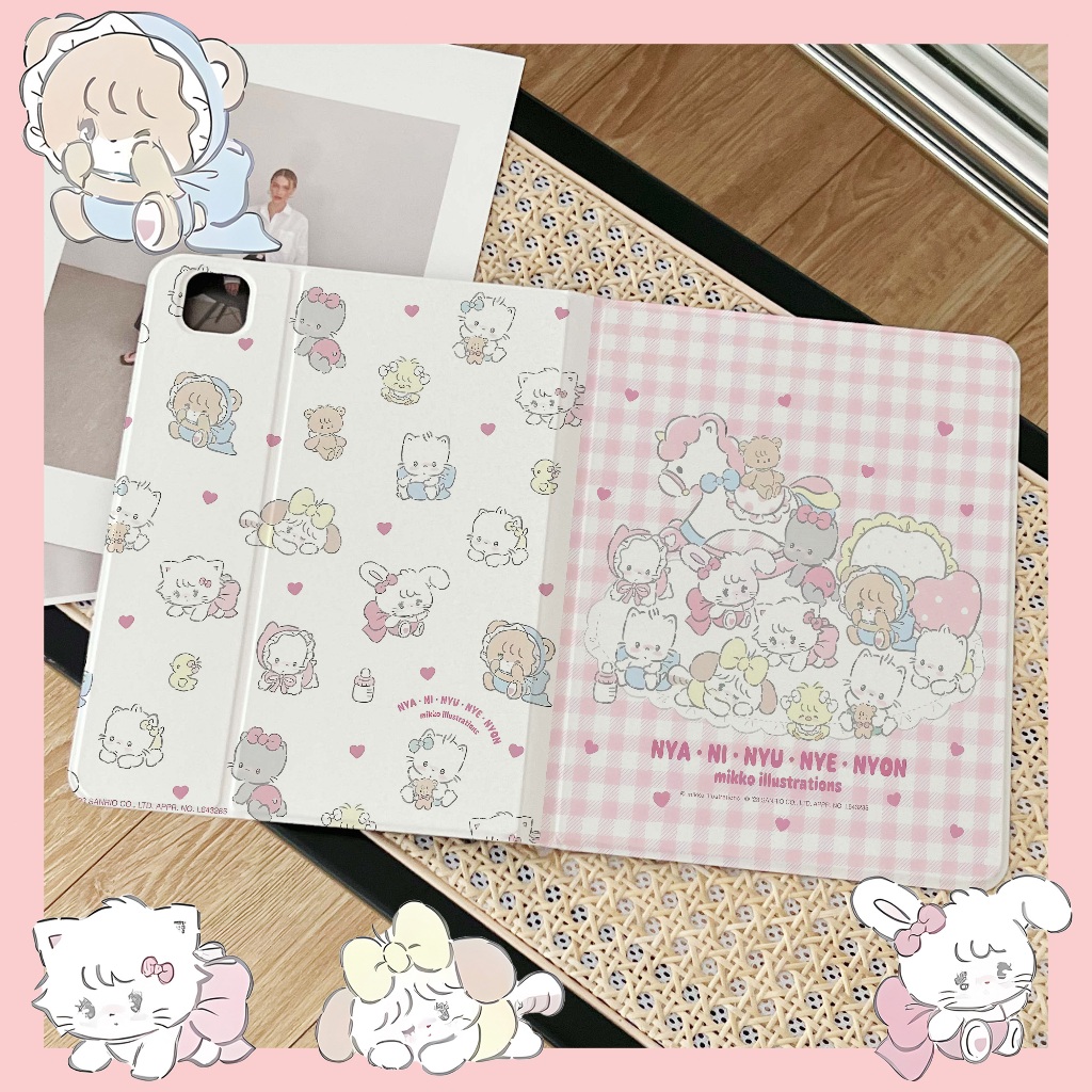 24 ชั่วโมง เคสไอแพด baby animals Gen12 Air8 เคส iPad Gen8 pro11 Gen10 Case iPad มีที่เก็บปากกา AIR6/7