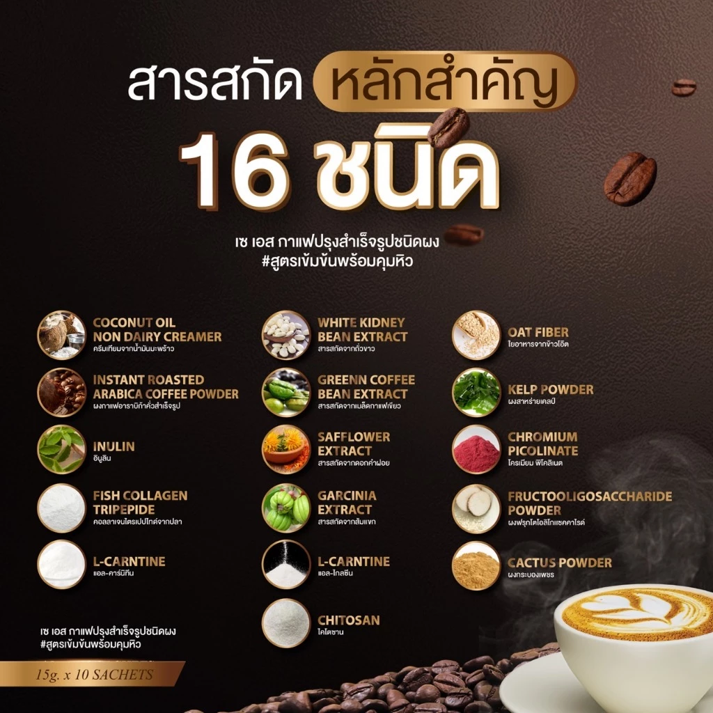 กาแฟไนน์ตี้ไนน์ เซ เอส (กล่องดำ) หวานน้อย คุมหิว อิ่มนาน ช่วยการขับถ่าย thumbnail 3