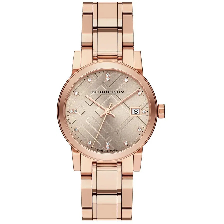 Burberry London Diamon Rosegold Lady Watch BU9126