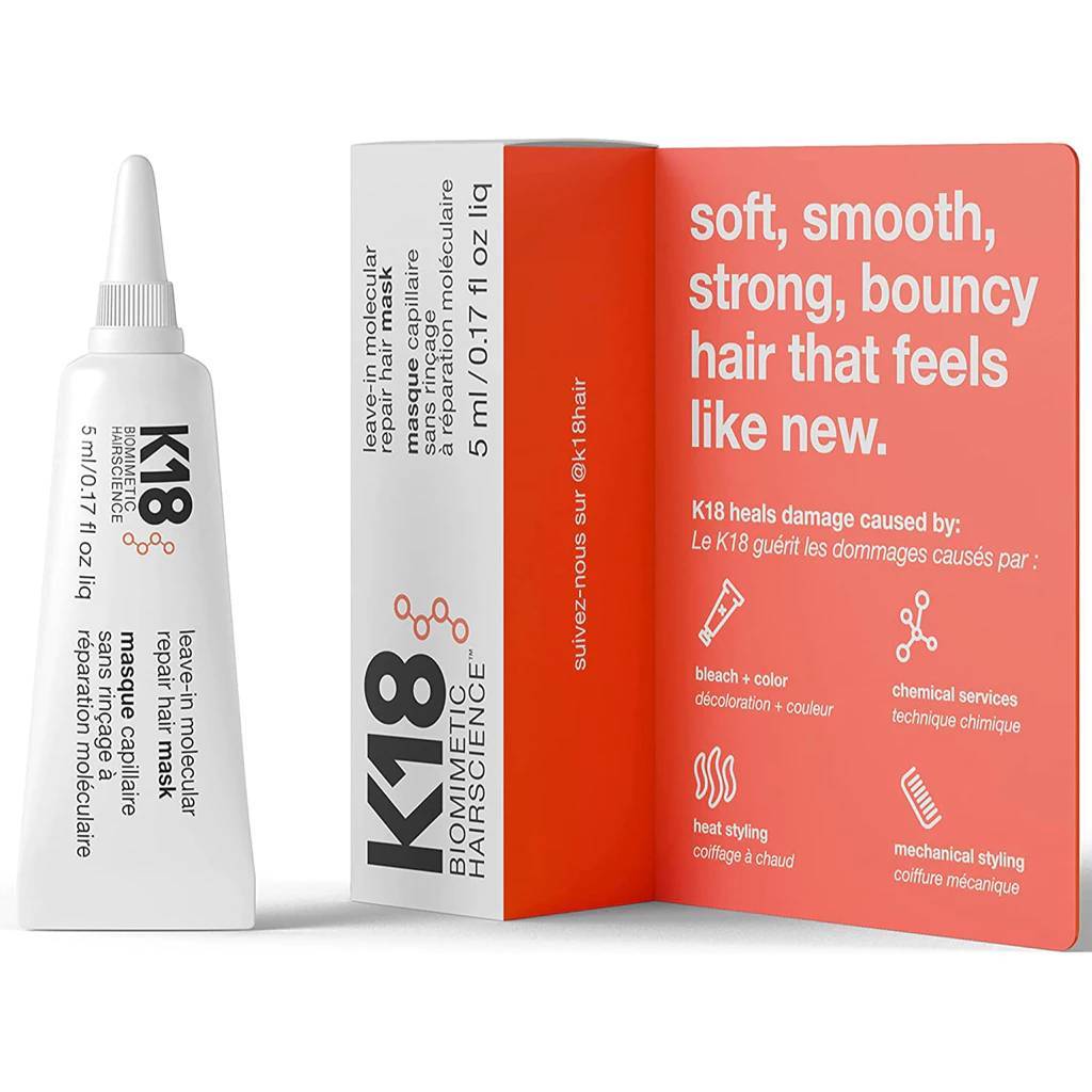 K18 Leave-In Molecular Repair Hair Mask 5ml มาส์กทรีทเม้นต์แบบไม่ต้องล้างออก ฟื้นฟู ซ่อมแซมความเสียห