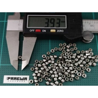 [6ชิ้น] Locknut M2 สแตนเลส 304 ชุด เงางามทนทาน ใช้กับประแจ 4.0 mm - Mini4WD M2 Locknut Stainless Steel