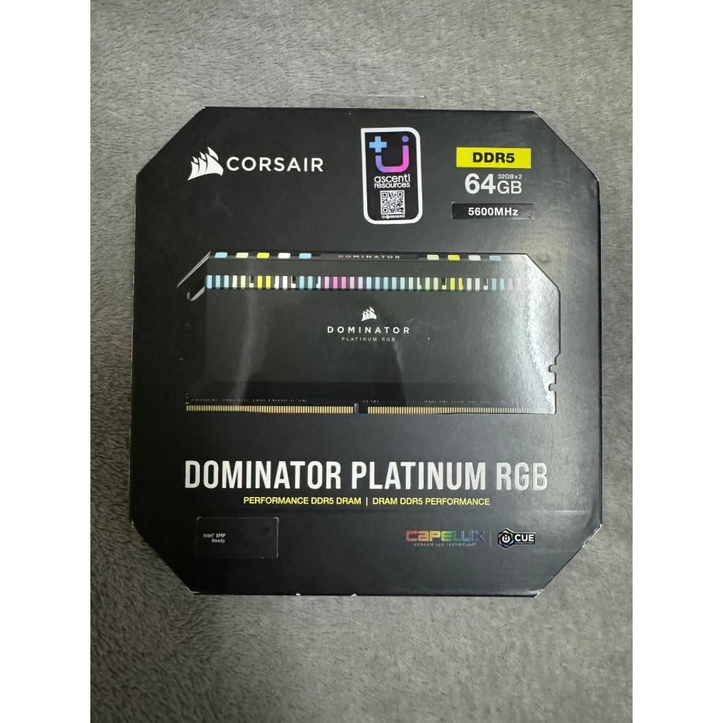 RAM DDR5 Corsair Dominator Platinum RGB สีดำ 64/5600 ของใหม่