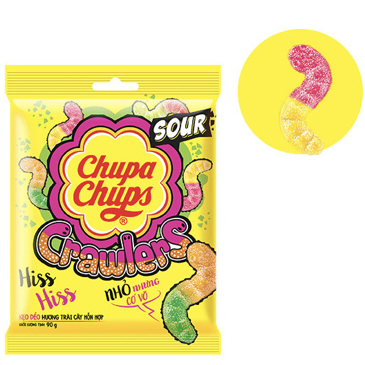 Chupa Chups Jelly Crawlers Sour Fruity 90g