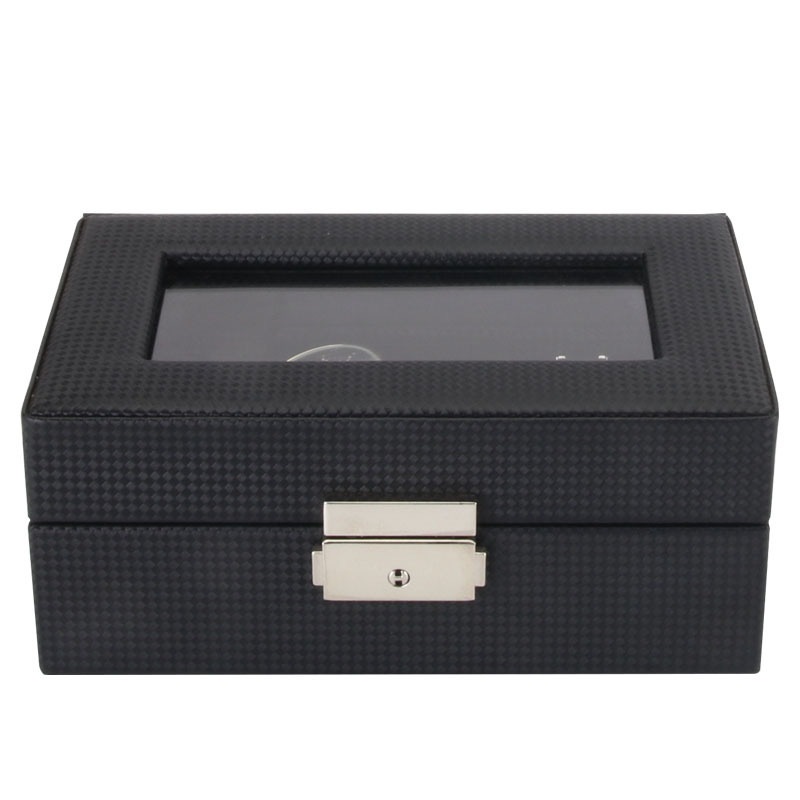 *พร้อมส่ง*กล่องนาฬิกา 3 เรือน กล่องใส่นาฬิกา (คาร์บอนไฟเบอร์สีดำ+ในPUหนัง) Watch Box