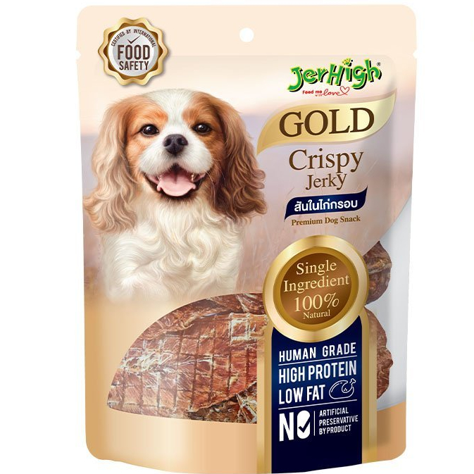 สุดคุ้มทั้งลด ทั้งแถม [โปร 1 แถม ขนม 1 ซอง50-60กรัมคละรส]JerHigh Gold Premium DogSnacks200-325g(K-sy) รูปที่ 2