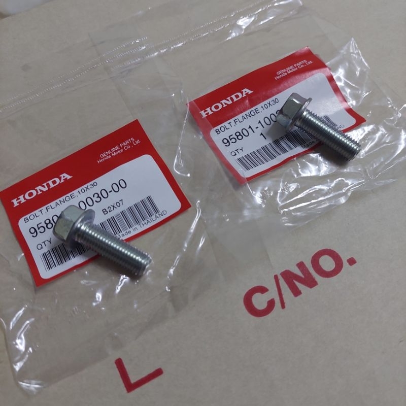 น็อตยึดโช๊คหลังM10×30(ราคา2ตัว)แท้เบิกศูนย์HONDA/ใส่โช๊คหลัง/เวฟ125/2012ปลาวาฬรุ่นเก่า(ขายเป็นคู่)