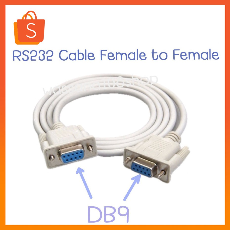 Serial RS232 Cable 9-Pin Cable DB9 Female to Female