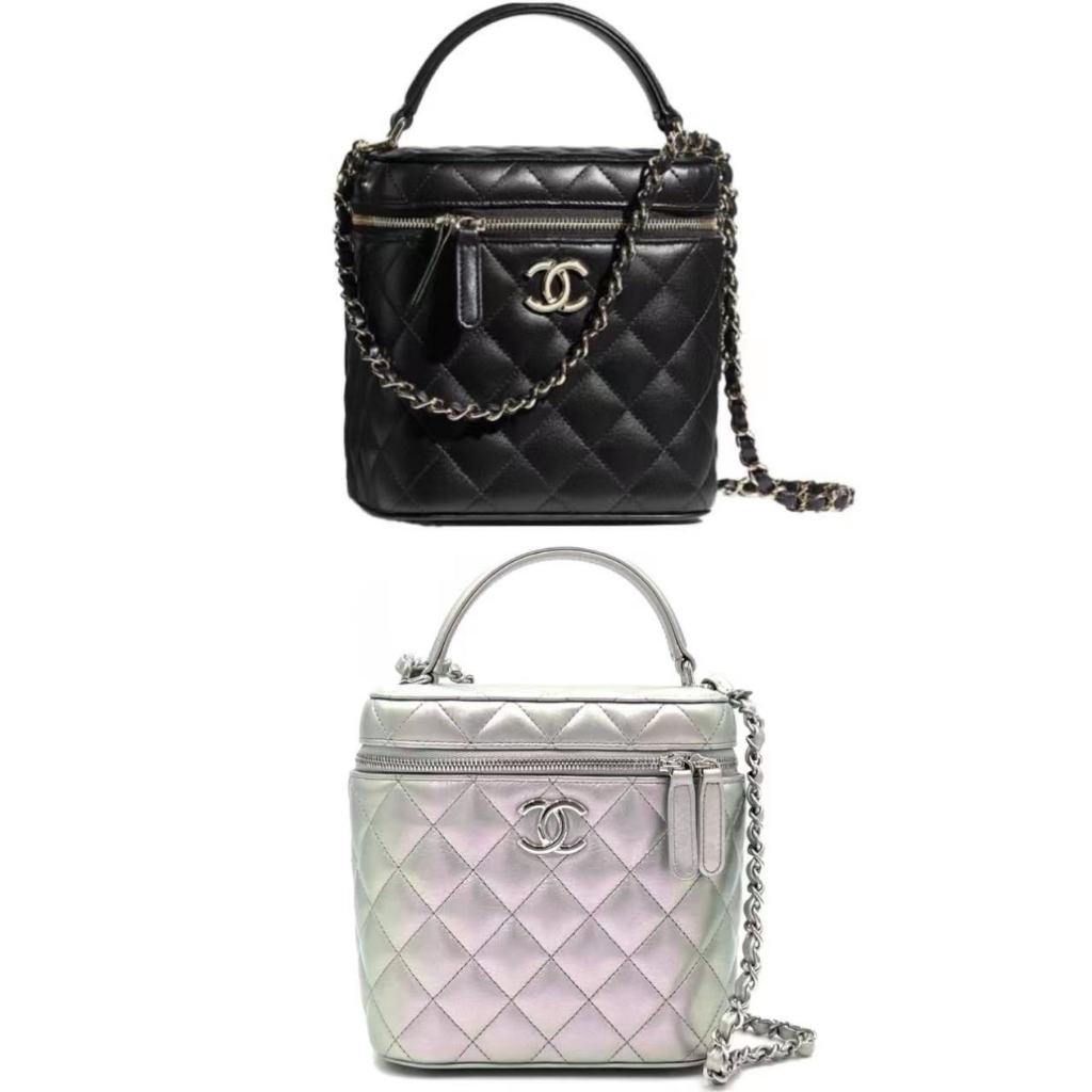 Chanel/กระเป๋าเครื่องสำอาง/กระเป๋าโซ่/กระเป๋าถือ/AS2362/ของแท้ 100%