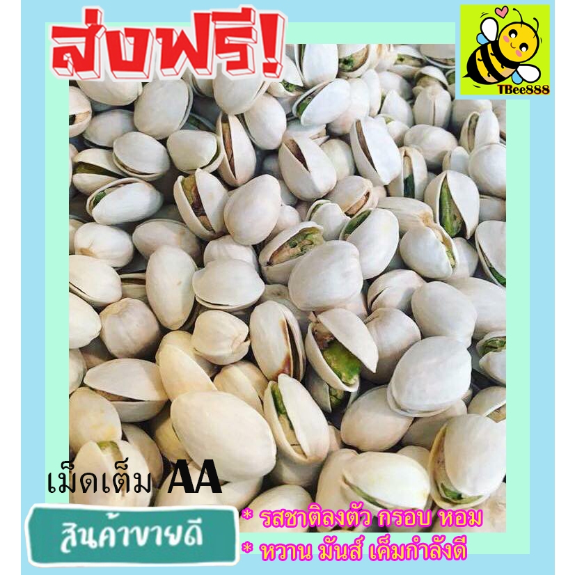 ถั่วพิสตาชิโอ อบเกลือ ขนาด 500 กรัม Salted Pistachio ผลิตใหม่ตลอดไม่เหม็นหืน พิสตาชิโอ พิตาซิโอ้ ส่ง