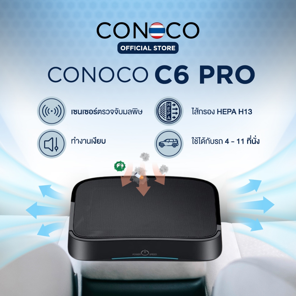 CONOCO เครื่องฟอกอากาศในรถยนต์  C6 PRO