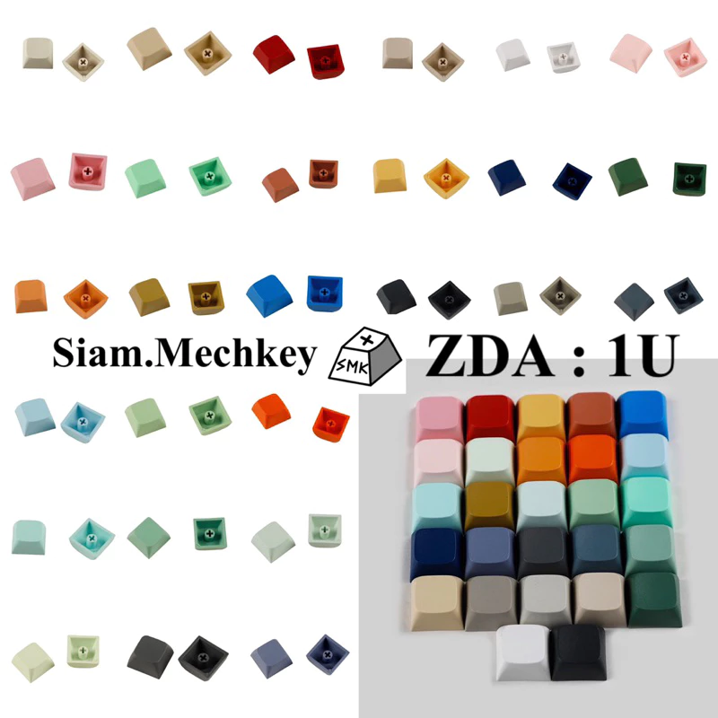 พร้อมส่ง ของแท้ 27สีทึบ ZDA profile (XDA V.2) วัสดุ PBT คุณภาพดี คีย์แคปสี เปล่า blank keycap ไม่พิมพ์อักษร Mechanical