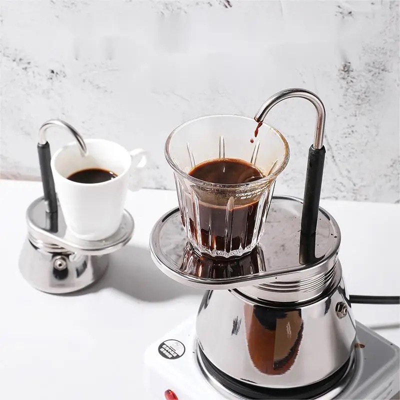 หม้อต้มกาแฟ ชงกาแฟอิตาลี่ ดริป กาแฟสด ม็อคค่าพ็อด หม้อต้มกาแฟสแตนเลส คลาสสิก กาแฟ โมค่า
