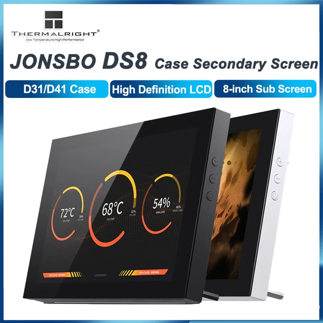 ส่งทันที+โค้ดลด จอ LCD 8นิ้ว hdmi ใส่หน้าเคส + ตั้งโชว์ด้านนอก Jonsbo DS8 Monitor for Case D31 D41