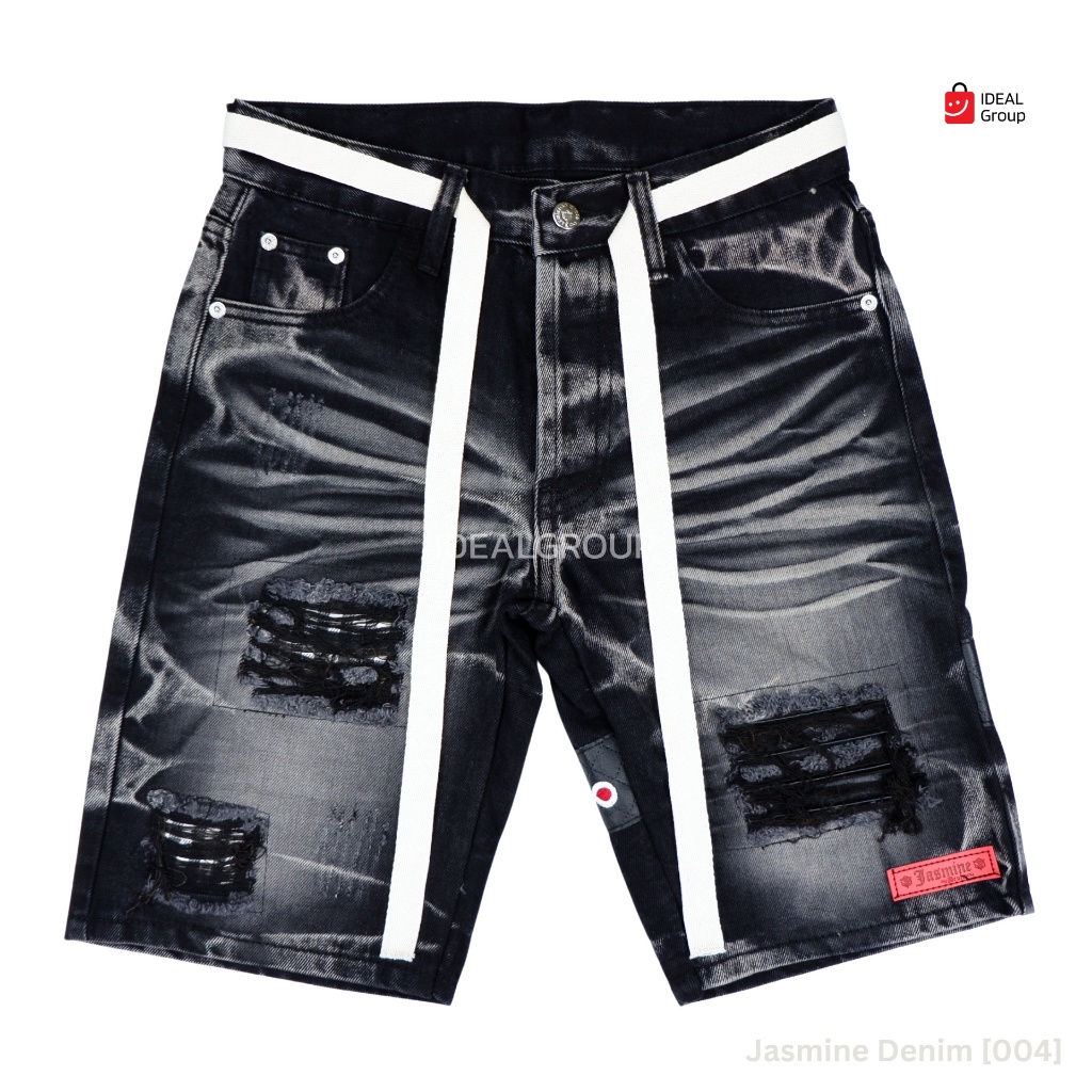 กางเกงยีนส์ขาสั้นทรงเอ Jasmine Denim [004]