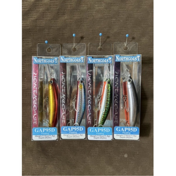 อุปกรณ์ตกปลา เหยื่อปลอมมีแอคชั่น Northcoast "รุ่น.GAP95D" ลิ้นยาว (เหยื่อปลอมตีปลาสาก)