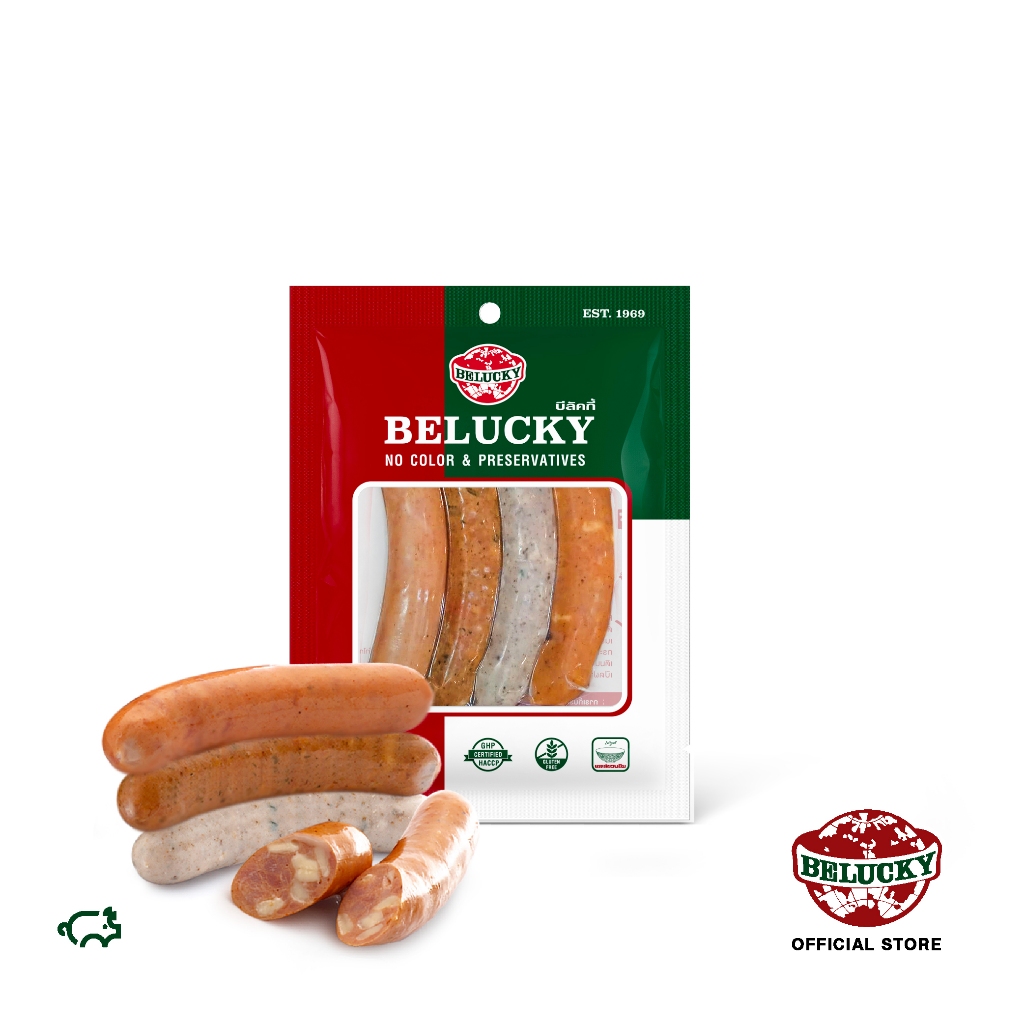 Belucky บีลัคกี้ Top Four Sausage ท็อป โฟร์ ซอสเซจ ( 140g )