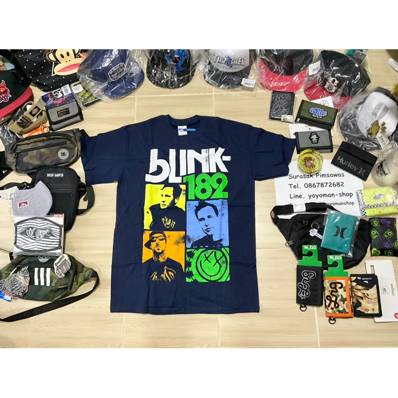 เสื้อวง Blink-182 สีน้ำเงินเข้ม ของแท้มือ1 size S